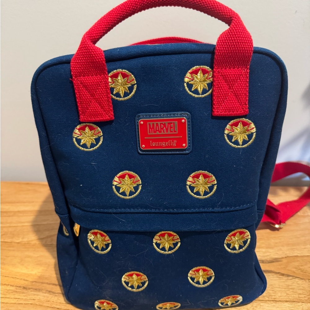 Marvel Loungefly Navy and Red Mini Backpack